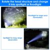 Super Bright LED Flashlight Waterproof Rechargeable Zoomable Tactical Torch Light Emergency Power Bank Support 3 Battery Types